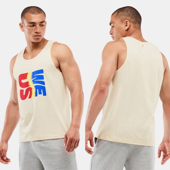 FABLETICS Cream Red Yellow Blue 24/7 Unisex Pride Us Our We Tank Top Shirt S - Picture 3 of 11